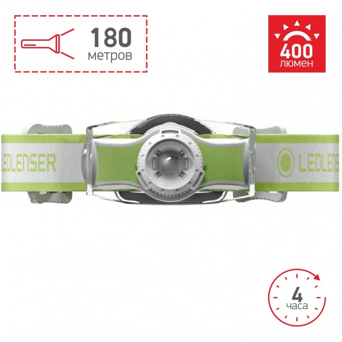 Аккумуляторный налобный фонарь LED LENSER MH5 зелено-белый 501952 Аккумуляторный налобный фонарь LED LENSER MH5 зелено-белый 501952