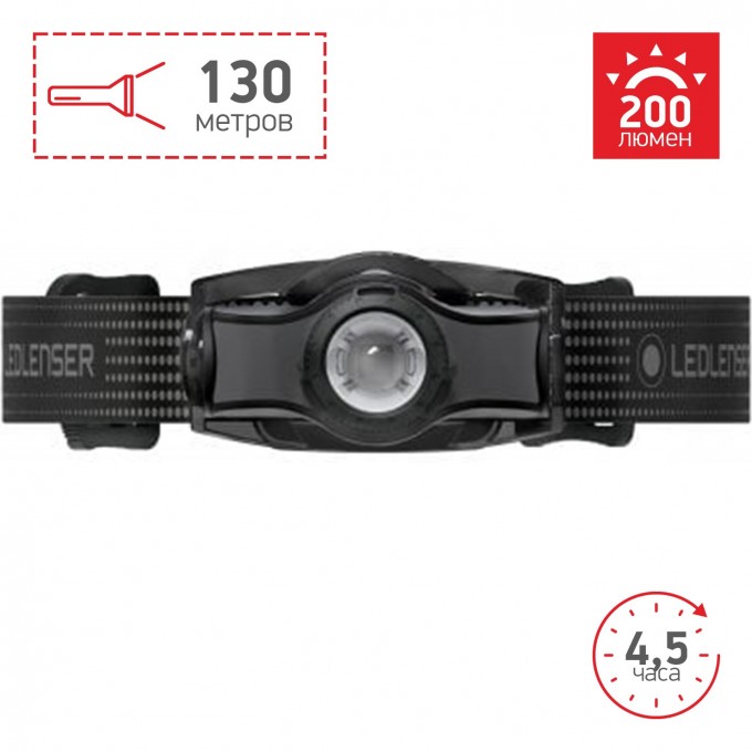 Налобный фонарь LED LENSER MH3 черно-серый 501597 Налобный фонарь LED LENSER MH3 черно-серый 501597