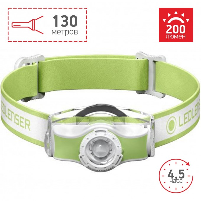 Налобный фонарь LED LENSER MH3 зелено-белый 501593 Налобный фонарь LED LENSER MH3 зелено-белый 501593