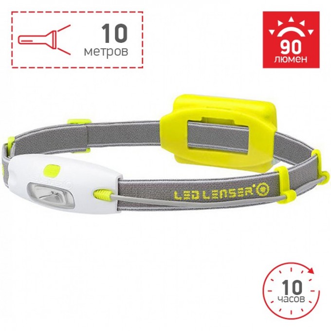 Налобный фонарь LED LENSER NEO желтый 6114 Налобный фонарь LED LENSER NEO желтый 6114